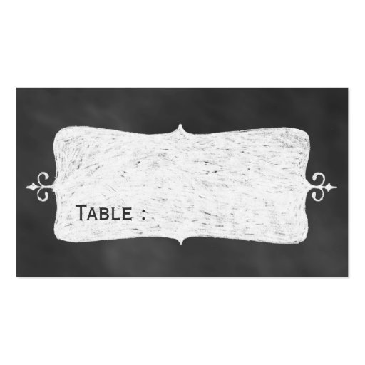 Chalkboard Place Card Business Card Templates (front side)