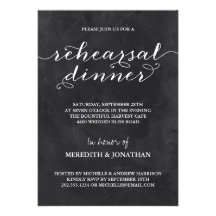 Chalkboard Rehearsal Dinner Announcement