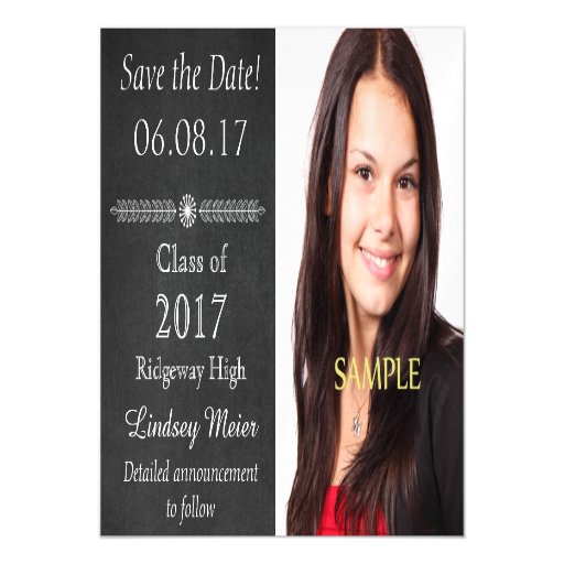 Chalkboard Save The Date Graduation Magnetic Card Zazzle