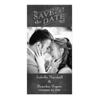 Chalkboard Save the Date Photo Card