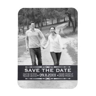 Chalkboard Save the Date simple wedding photo Vinyl Magnets