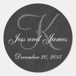 Chalkboard Save the Date Sticker
