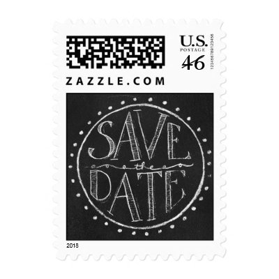 Chalkboard Save the Date Typography Stamp