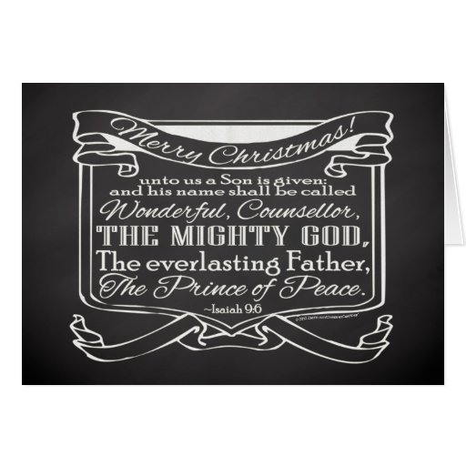 Chalkboard Scripture Christmas Card Zazzle