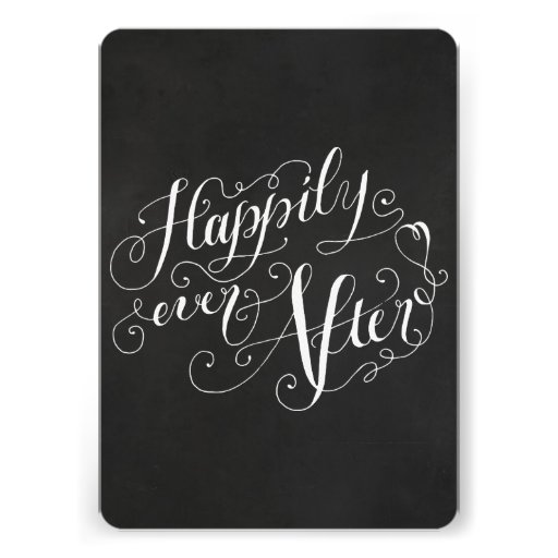 Chalkboard Scroll Couples Shower Calligraphy Announcement