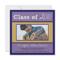 Chalkboard Sketch Graduation Announcement (blue)