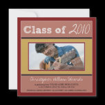 Chalkboard Sketch Graduation Announcement (red)