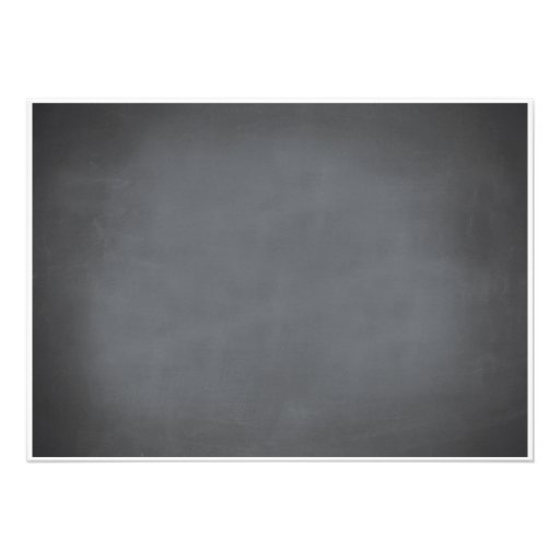 Chalkboard Stencil White Wedding Invitation