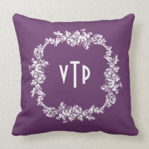 Chalkboard Style Custom Monogram Pillows