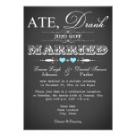 Chalkboard Style Wedding Reception Only Invite