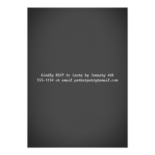 Chalkboard Style Wedding Reception Only Invite