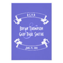 Chalkboard Style Wedding RSVP Announcement
