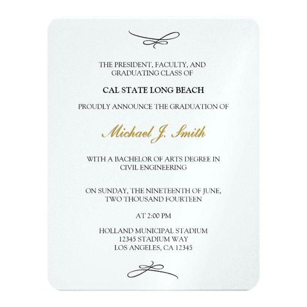 Chalkboard & Tassel Class of 2018 Graduation 4.25x5.5 Paper Invitation Card