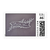 Chalkboard Thank You Banner postage and cards stamps