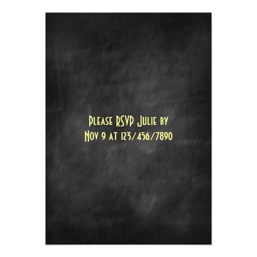 Chalkboard Thanksgiving Dinner Party Invitations