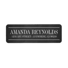 Chalkboard Typography Wedding Address Labels