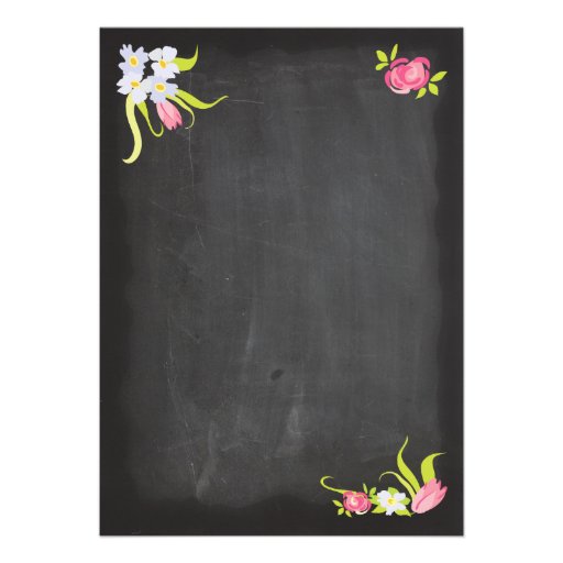 Chalkboard Victorian Stacked Tea Cups Baby Shower Card