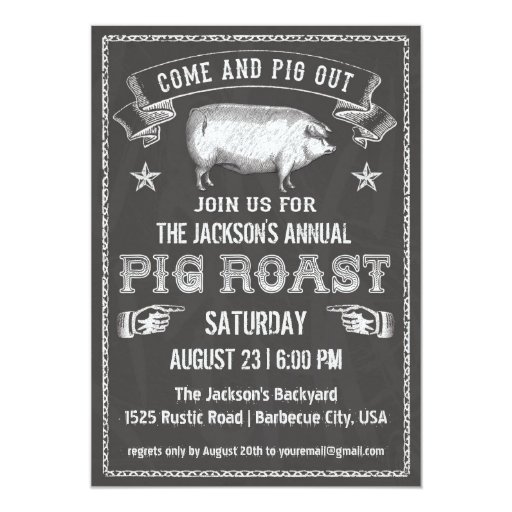 pig roast invitation template