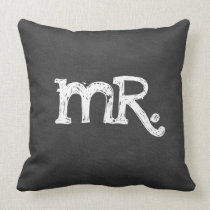 Chalkboard Wedding Mr. Mister pillows