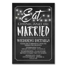 Chalkboard Wedding Reception Accommodation Cards Table Cards