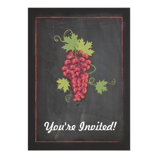 Chalkboard Wine Rehearsal Dinner Invitations