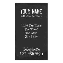 Chalkboard With Chalk Text Effect Business Card Template