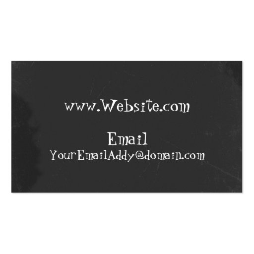 Chalkboard With Chalk Text Effect Business Card Template (back side)