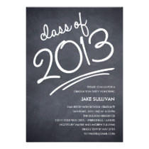 Chalkboard Writing Graduation Invitation