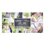 Chalked Collage Wedding Thank You Photo Cards photo cards