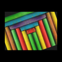 Chalks of color canvas prints