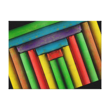 Chalks of color canvas prints