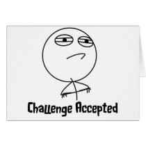 Challenge Accepted Black & White Text