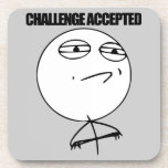 Challenge Accepted Cork Coaster