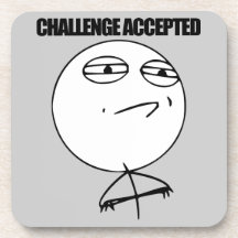 Challenge Accepted Cork Coaster