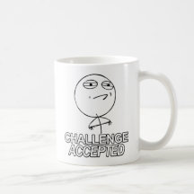 Challenge Accepted Guy Coffee Mug cup