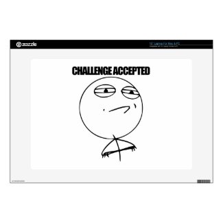 Challenge Accepted Laptop For Mac &amp; PC Skin Decals For 15&quot; Laptops