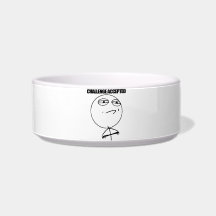 Challenge Accepted Pet Bowl Cat Bowls