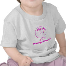 Challenge Accepted Pink & White Text Shirts