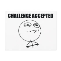 Challenge Accepted Postcard