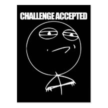 Challenge Accepted Postcard