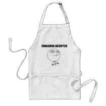 Challenge Accepted Rage Face Comic Meme Apron