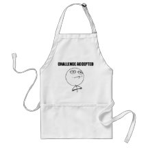 Challenge Accepted Rage Face Comic Meme Apron