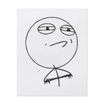 Challenge Accepted Rage Face Comic Meme Flyer Design