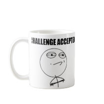 Challenge Accepted Rage Face Comic Meme Coffee Mug