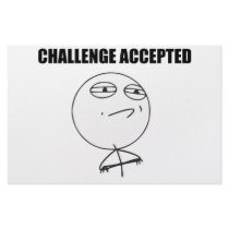 Challenge Accepted Rage Face Comic Meme Customized Stationery