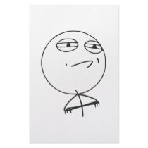 Challenge Accepted Rage Face Comic Meme Personalized Stationery