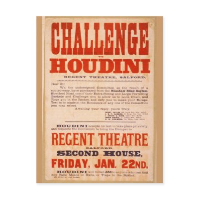 Challenge Houdini Post Card by pixelholic