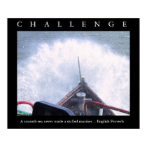 CHALLENGE - Motivational BOAT Poster w Quote posters