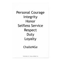 ChalleNGe Values Poster posters