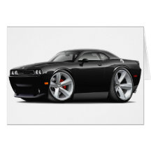 Challenger SRT8 Black Car Greeting Card